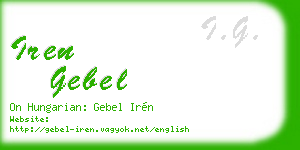iren gebel business card